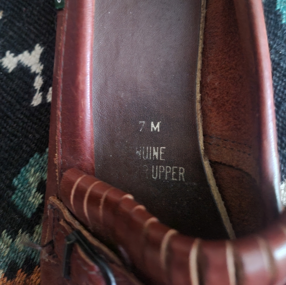 Brown Leather Loafers with Fringe Detail - Picture 3 of 4